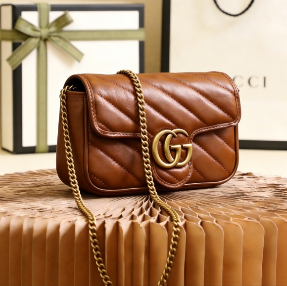 <AUTHENTIC>Gucci GG Marmont Mini Shoulder Bag - Picture 3 of 6